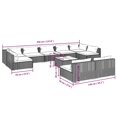 thumbnail image 4 of vidaXL 10 Piece Garden Lounge Set with Cushions Brown Poly Rattan, 4 of 5