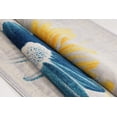 thumbnail image 4 of Blue Yellow Grey Gray Floral Flowers Modern Contemporary Area Rug Carpet Tapis, 4 of 5