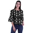 thumbnail image 4 of Moomaya Hauts Boho Coton Décontractés Amples Blouses Haut d'Été Col Rond T-Shirt, 4 of 4