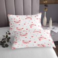 thumbnail image 2 of Couvre-lit Cochon Kawaii Format Grand Lit, Ensemble de Literie Romantique Cœurs d'Amour Rouges pour Déco de Chambre Garçons Filles, Ensemble Douillette Animal Cochons Dessin Animé Girly Courtepointe Douce en Polyester, 2 Taies d'Oreiller, 2 of 4