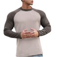 thumbnail image 4 of RXIRUCGD Pull Décontracté Mode pour Hommes Couleur Unie Manches Longues Col Rond, Marron, Taille : TG, 4 of 5