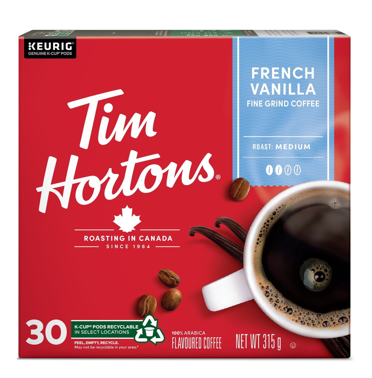 Tim Hortons French Vanilla Keurig K-Cup 30 Cups