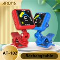 thumbnail image 4 of Aroma At102 Rechargeable Digital Guitar Tuner for Chromatic Bass Ukulele Violin, 4 of 5