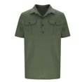 thumbnail image 3 of Polos pour Hommes avec Poche Manches Courtes Légers Chemise Cargo à Boutons à Col Chemises de Plein Air Pêche Randonnée Voyage, 3 of 4