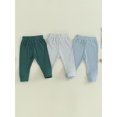 thumbnail image 4 of Faithtur Toddler 3 Piece Long Pants Winter Baby Solid Color Slim Fit Ribbed Bottom Infant Knitted Pull-Up Pants, 4 of 9