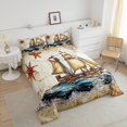 thumbnail image 4 of Erosebridal Vintage Ship Bedding Full Comforter Set, Nautical Compass Down Comforter, Aqua Blue, Reversible, 4 of 7