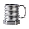 thumbnail image 1 of simhoa bhuuno 301-400ml Coffee Mugs Screw Shape Industrial Style Teacup Collection for Silver, 1 of 8