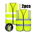 thumbnail image 1 of 2 Pcs Reflective Safety Vest High Visibility 360 Degree Protection Easy Cleaning Lightweight Safety Vest Workwear, 1 of 8