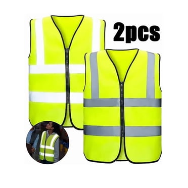 2 Pcs Reflective Safety Vest High Visibility 360 Degree Protection Easy Cleaning Lightweight Safety Vest Workwear
