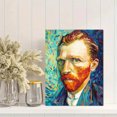 thumbnail image 2 of Van Gogh Starry Night Textured Canvas Wall Art 15.75x11.81 Inches, 2 of 8