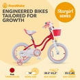 thumbnail image 3 of RoyalBaby Stargirl Vélo d'Extérieur pour Enfants 14 Pouces avec Roues Stabilisatrices, Rose, 3 of 12