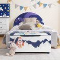 thumbnail image 4 of Costway Banc Ottoman de Rangement Rembourré pour Enfants Coffre à Jouets Polyvalent Repose-Pieds Tabouret avec Couvercle, 4 of 10