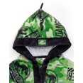 thumbnail image 3 of Jurassic World Boys Green Camo Logo Print Bathrobe (7-8 Years), 3 of 7