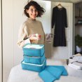 thumbnail image 4 of 6-Piece Lightweight Travel Packing Set, Anti-Wrinkle Mesh Storage Bags with Double Zippers & Handles for Clothes, Luggage & Backpack Organization Sky Blue, 4 of 4