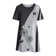 thumbnail image 4 of EQWLJWE Robes pour Femmes 2023 Élégantes Robes d'Été Décontractées pour Femmes Col Rond Manches Courtes Pliées avec Poche Robes Imprimées Robes pour Femmes Grande Taille, 4 of 5