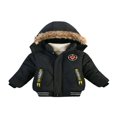 thumbnail image 1 of Boy Hooded Puffer Jacket Thick Long Sleeve Winter Warm Coat, 1 of 6