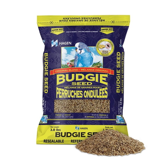 Hagen Vitamin & Mineral Enriched Original Blend Parakeet (Budgie) Seed, 1.36 kg (3lb)