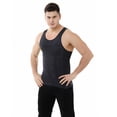 thumbnail image 2 of TOPTIE Men's Slimming Body Shaper Compression Shirt, Shapewear Sculpting Vest Muscle Tank-White-L, 2 of 6
