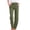 Army Green, variant on HOWPAY Linen Pants for Women Casual Relaxed Fit Straight Leg High Waist Elastic Trousers with Pockets Solid Color Summer Comfy Lounge Pant Brown XXL