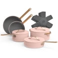 thumbnail image 1 of Beautiful by Drew Barrymore 12pc Ceramic Non-Stick Cookware Set, 1 of 8