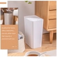 thumbnail image 4 of Milisten Small Trash Can with Lid Bathroom Kitchen Waste Basket Office Plastic Trash Can, 4 of 6