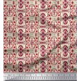 thumbnail image 1 of Soimoi Moss Georgette Fabric Damask Ethnic Print Fabric by Yard 42 Inch Wide, 1 of 3