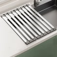thumbnail image 1 of Birdeem Panier de Drainage pour Évier de Cuisine, Étagère de Rangement en Acier Inoxydable, Panier de Rangement Pliable Rétractable pour Évier de Cuisine, Paniers de Rangement pour Organiser, 1 of 9