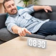 thumbnail image 4 of EGNMCR Sound Machine LED Electronic Alarm Clock Style Clock Battery Plug-in-purpose Student Alarm Clock Temperature Display alarm clock sound, 4 of 7