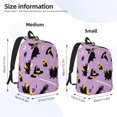 thumbnail image 2 of Vsdgher Cute Halloween Print Canvas Backpack Travel Rucksack Unisex Knapsack 15.7/17.7Inch Laptop Backpack for Work,College-Small, 2 of 5