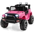 thumbnail image 1 of Patiojoy 12V Kids Ride On Car Electric Vehicle Jeep with Parental Remote Music Horn Headlights Slow Start Function Pink, 1 of 10
