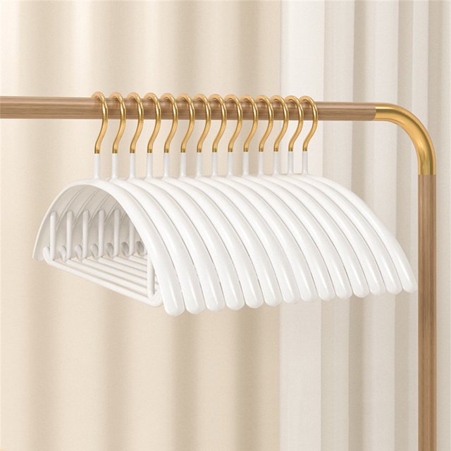 10pcs Anti-slip Clothes Hanger Traceless Clothes Rack Suit Coat Hanger