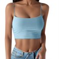 thumbnail image 1 of Kcodviy Haut de Fête pour Femme Chemise sous-Vêtement Haut Couleur Unie Débardeur à Bretelles Ajusté Haut Femme Haut Camisole Décontractée Sans Manches 2X Tuniques pour Femme Tunique Ajustée Débardeur, 1 of 3