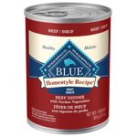 Blue Buffalo Homestyle Recipe Nourriture pour chiens mouillés adultes, dîner de boeuf, 12,5 oz.