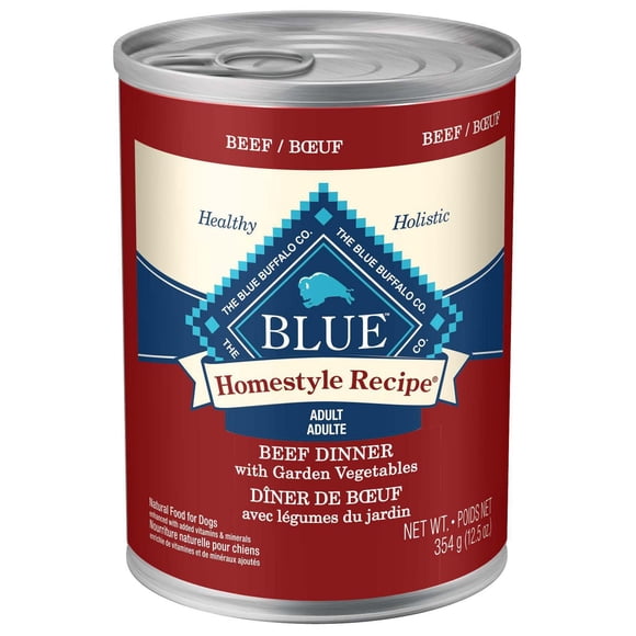 Blue Buffalo Homestyle Recipe Repas au bœuf pour chiens adultes, nourriture humide, boîte de 354 ml (12,5 oz)