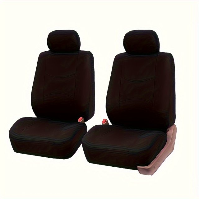 Estbridge 4-Season Universal Car Seat Covers Polyester Fabric No Padding Easy Install with Hook Hand-Washable/Dry Clean Comfort Fit for All Vehicle Models