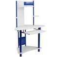 thumbnail image 1 of Blue Corner Computer Desk with Hutch, 1 of 9