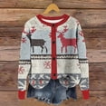 thumbnail image 2 of Wiyuqeen Women's Lightweight Cardigans Marry Christmas Crewneck Button Down Ribbed Knit Cardigans Long Sleeve Ugly Xmas Jackets, 2 of 5