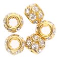 thumbnail image 4 of MERIGLARE 5 Pieces Metal Diamond Dreadlock Hair Beads Hair Braid s Cuff Clips Jewelry Golden, 4 of 9