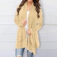 thumbnail image 2 of Knee Length Cardigan Split Front Sweater Cardigan Tops for Women Womens Long Sweaters Open Front Shawl Neck Cardigan Women Womens Sweaters Fall Cardigan Come Mono Cardigan Knit Long Sweater Fall, 2 of 4