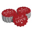 thumbnail image 1 of Inkdotpot 50 Pack Made With Love Text Favor Paper Tags Craft Real Silver Foil Hang Tags, 1 of 6