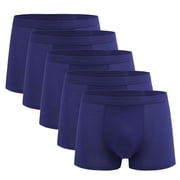Amzcrzy 5PC Mens Boxer Briefs Underwear Pack Solid Color Stretch Men's Boxer Briefs Comfortable Breathable Oversized Mens Underwear Boxer Briefs 4XL