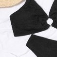 thumbnail image 4 of Qertyioot Women's Swimsuit Set Split Solid Bikini Two-piece, 4 of 6