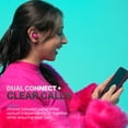 thumbnail image 2 of JLab Go Pop+ True Wireless Earbuds, Dark Pink, Bluetooth, IPX4, Be Aware Mode, Customize Sound, Controls, 2 of 8