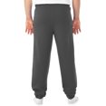 thumbnail image 4 of Jerzees Men's Adult Elastic Bottom Sweatpants, Black Heather, X-Large, 4 of 5