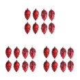 thumbnail image 3 of relayinert 8pieces Tree Decoration Eye-catching Pine Cone Decorations For Festive Red 3Set, 3 of 6