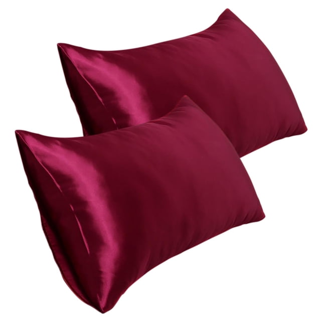 Deals of The Day Clearance! 20x30 Inch Satin Pillowcase, Imitation Silk Pillowcase Set (2 pcs), Soft and Smooth Satin Pillow Covers for Hair and Skin Protection