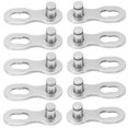 thumbnail image 1 of Bicycle Missing Link Bike Chain Link Reusable Steel Quick Release for 6 7 8 9 10 Speed Chains with 5 Pairs, 1 of 7