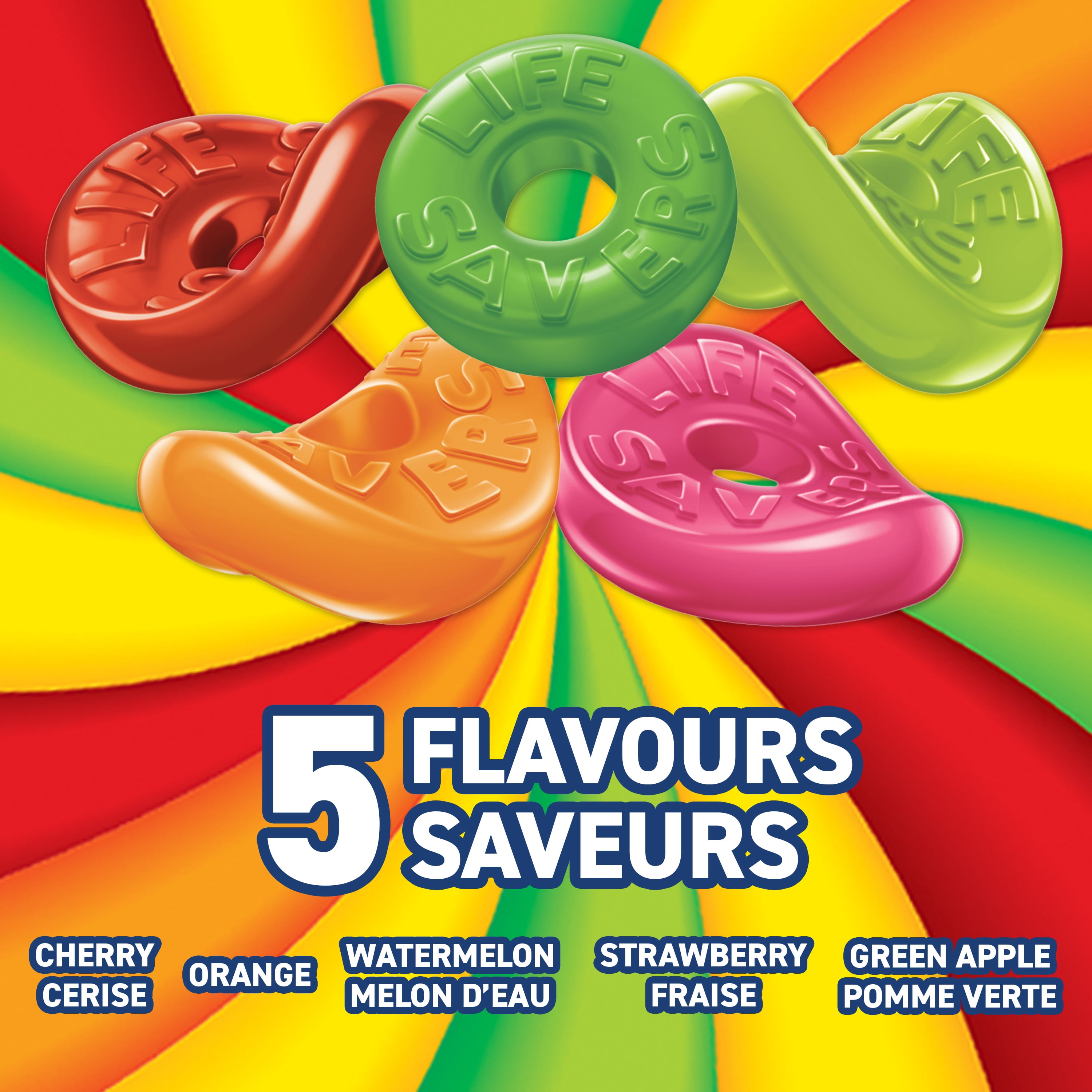 LIFE SAVERS, Five Flavour Gummy Candy, Bag, 180 g