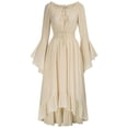 thumbnail image 1 of UPPADA Liquidation Robes d'Invitée de Mariage à Manches Évasées pour Femmes Robe de Cocktail Chic Robes de Bal d'Hiver Robes de Cocktail Formelles Courtes Robes de Mariée Blanches pour la Mariée, 1 of 5