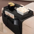 thumbnail image 2 of Bedside Storage Caddy for Sofa Bed Couch Armrest with 5 Pockets Remote Organizer Cellphone Tablet Notepad Book Holder 12.4 in x 22 in, 2 of 6